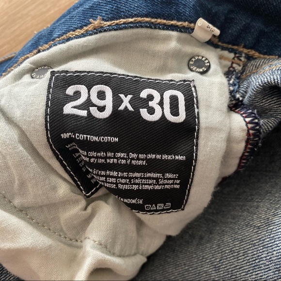 Express Jeans Mens Rocco Slim Fit Straight Leg Denim Jeans Size 29x30 - Picture 5 of 8